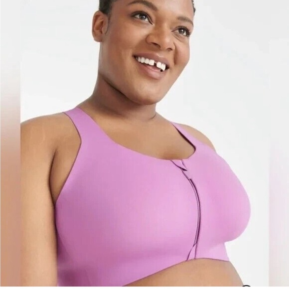 Knix Catalyst Front Zip Sports Bra Amethyst Size 5 - Picture 1 of 10